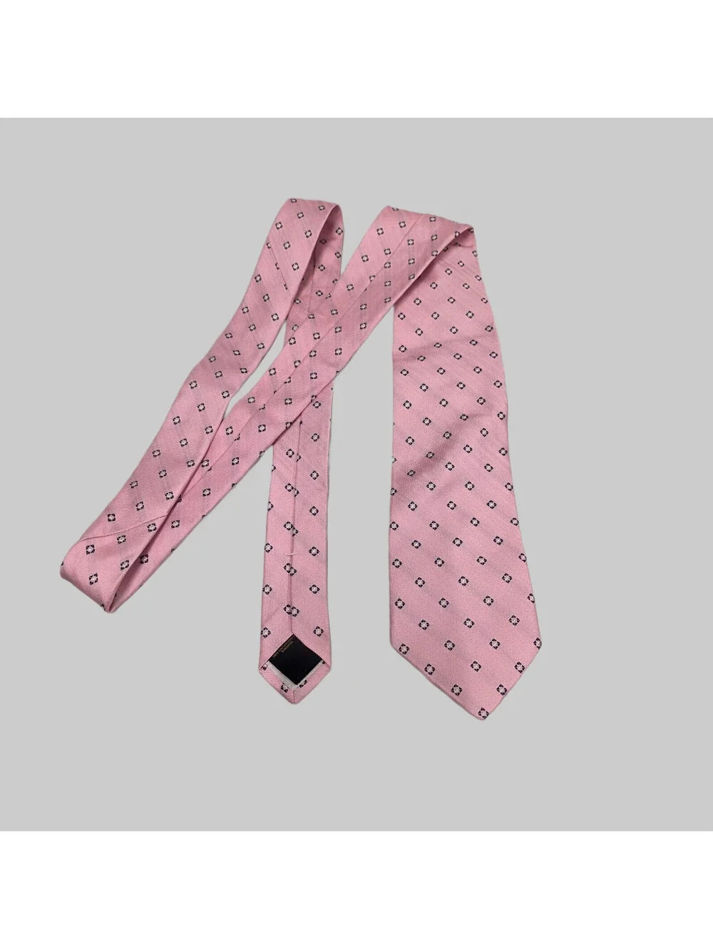 Brooks Brothers Mens Tie Geometric Blue Floral 100% Silk Made USA New York  58x3